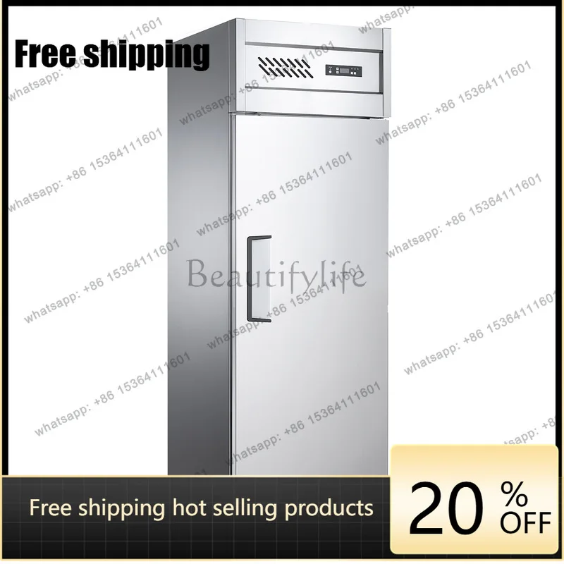YJ Commercial Stainless Steel Upright Cabinet Single Door Refrigerator Freezer For Restaurant Kitchen