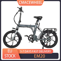 CMACEWHEEL EM20 Electric Bike 350W Motor 36V 12Ah Battery 20 inch Tire EBike 25km/h Max Speed 55km Max Range Oil Disc Brake IP65