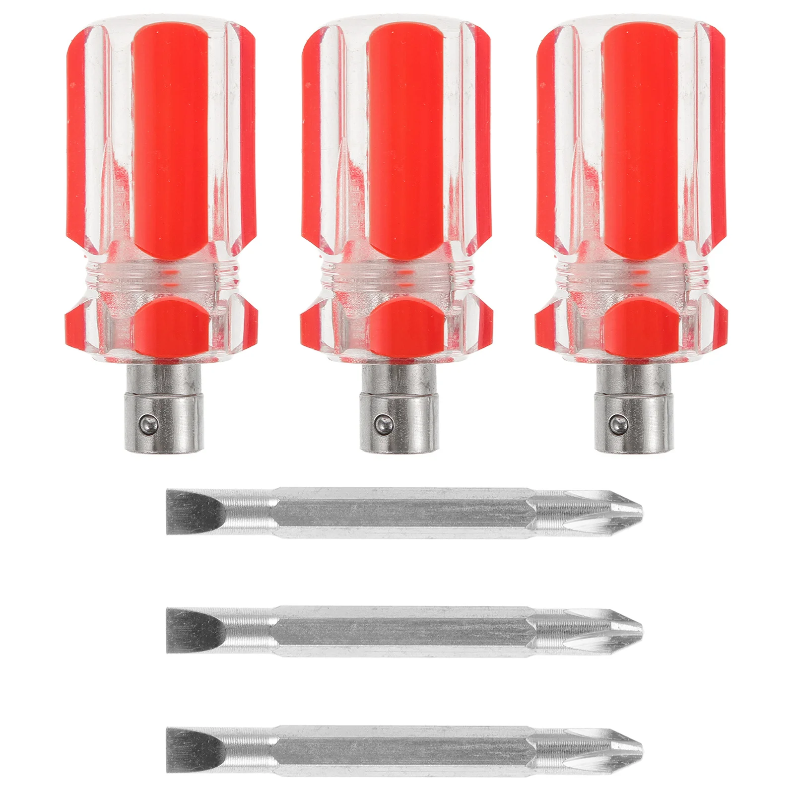 

3Pcs Screwdriver Set Small Short 2-in-1 Cross Head Flathead Portable Hand Tool for Home Repair Precision in 1 Screwdriver