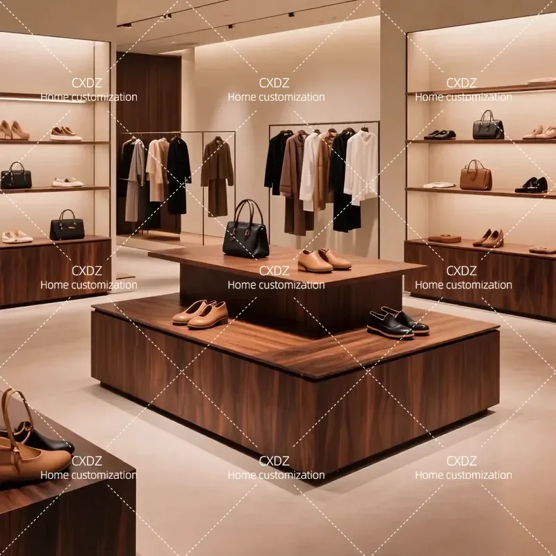 Clothing store Nakajima platform, flowing water platform, shoes and bags display stand, prop display stand, women's clothing
