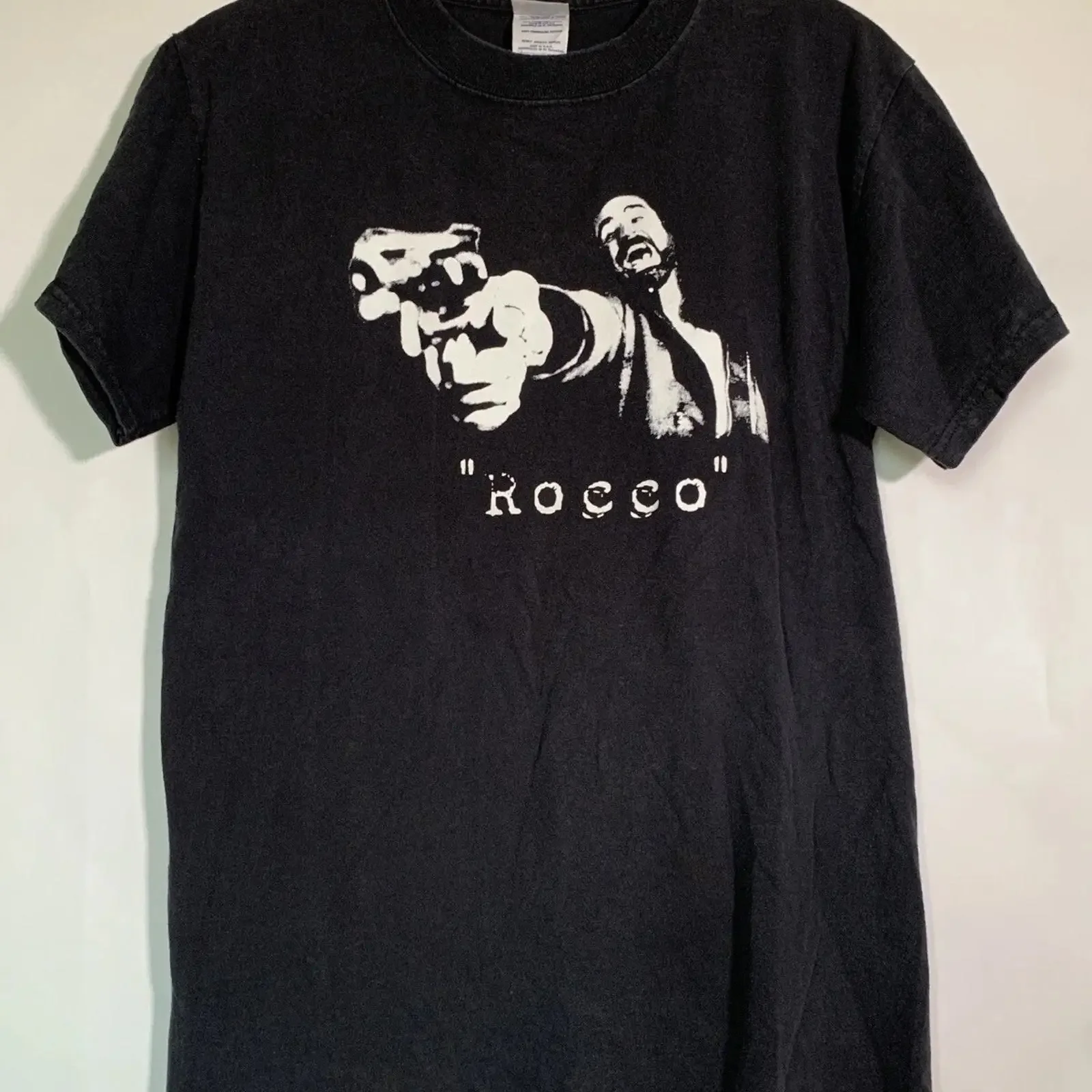 Rocco Is It Dead Black T Shirt Sz S vintage Washed Versatile designer clothes Soft Comfortable Breathable Top For Everyday Wear
