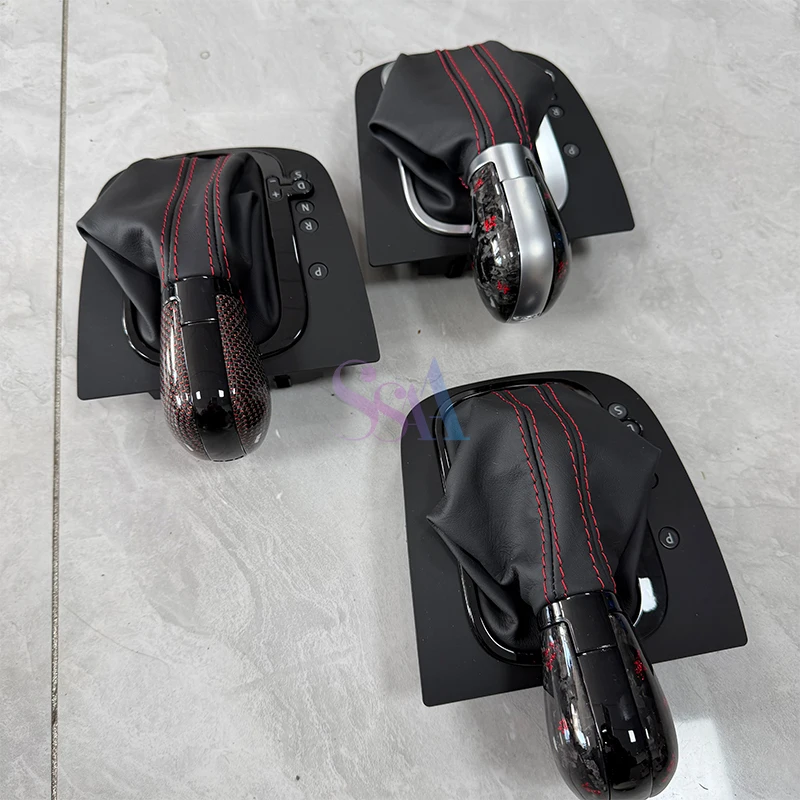 Car gear head carbon fiber material modification, new panel shape, enhanced driving experience suitable for Golf 6