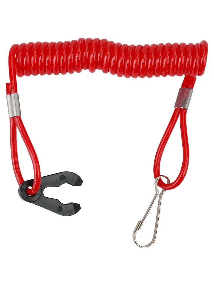 حبل مفتاح مفتاح قتل القارب الأحمر ، حبل أمان بمفتاحين ، هوندا ، يا-ماها ، إيفنرود ، جونسون ، مفتاح قتل الحبل ، سم