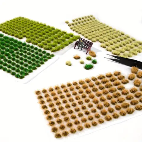 123 Tufts/box Model Grass for Miniature Scenery,Miniature Grass Combination Set Applicable for N & HO Scale,Architectural Models