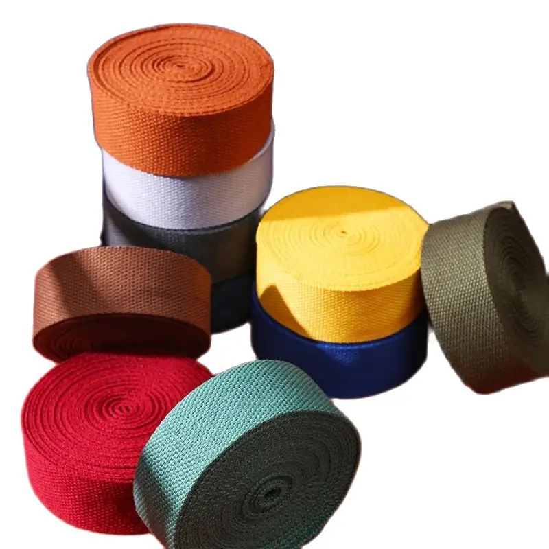 Cotton Webbing Strap Canvas Ribbon For Knapsack Strapping Bags Crafts Diy Belt Bag Dog Accessories 20/25/32/38/50mm 3m/lot