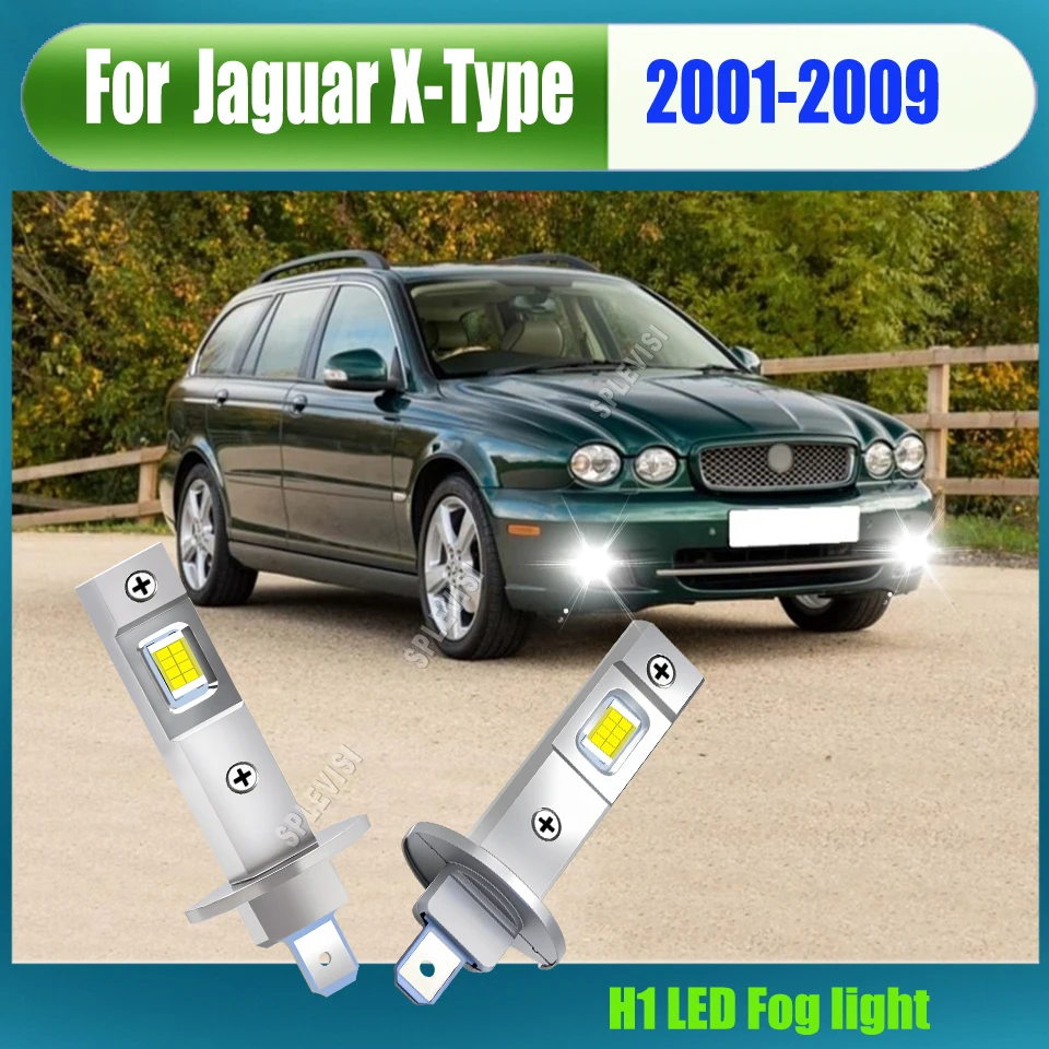 

80W H1 CSP LED Fog light Bulbs 8000LM 6500K Cool White Replacement For Jaguar X-Type 2001 2002 2003 2004 2005 2006 2007-2009