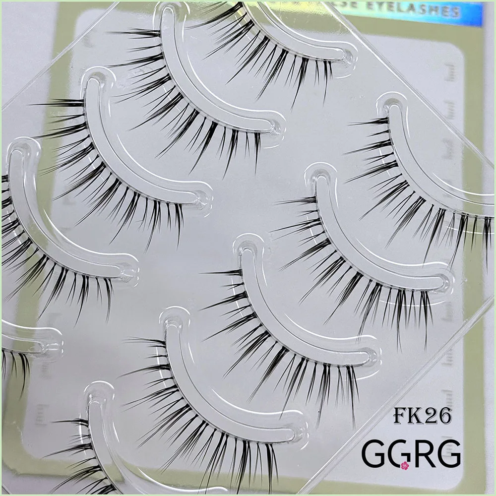 5-pair Manga Eye A Shaped False Eyelashes Wet Lashes Thick Manhua Spiked Eyelashes Naturally Soft Douyin Makeup Lash Extension