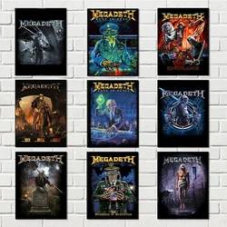 Classic Heavy Metal Rock Band Megadeths Vintage Poster Hip Hop Singer Canvas Painting and Prints Wall Art Picture for Room Decor