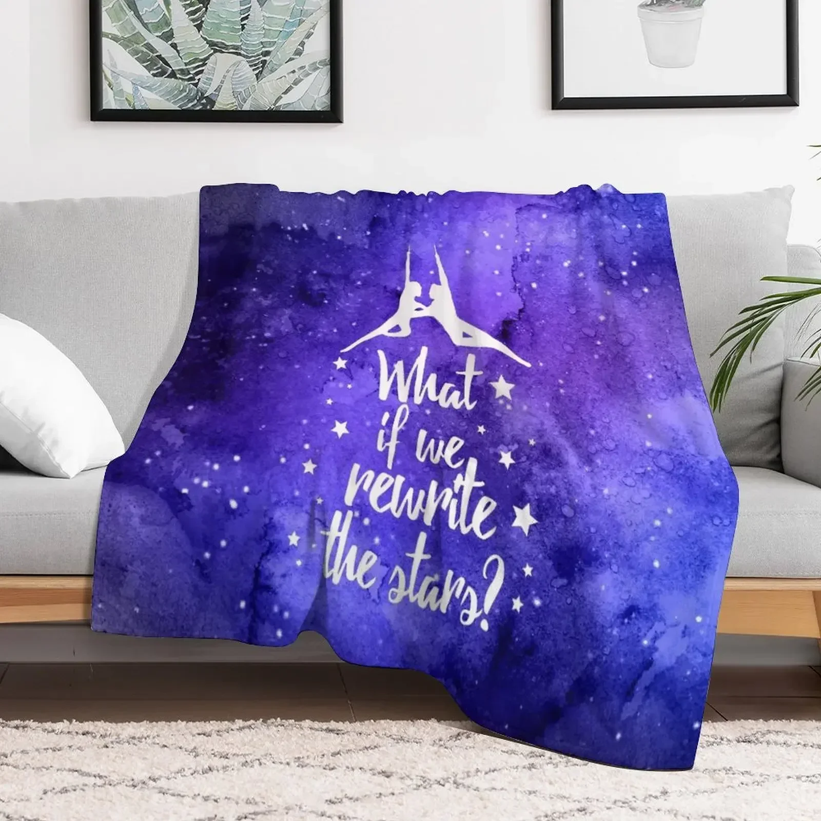

Greatest Showman Rewrite the Stars Watercolour Galaxy Throw Blanket Summer Beddings Hair Thermal Bed Blankets