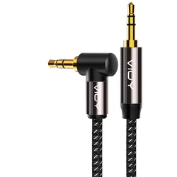 3.5mm Aux Cable 90 Degree Right Angle Jack 3.5mm Male To Male Stereo Audio Cord for IPhone Headphone MP3 Laptop Speaker Etc