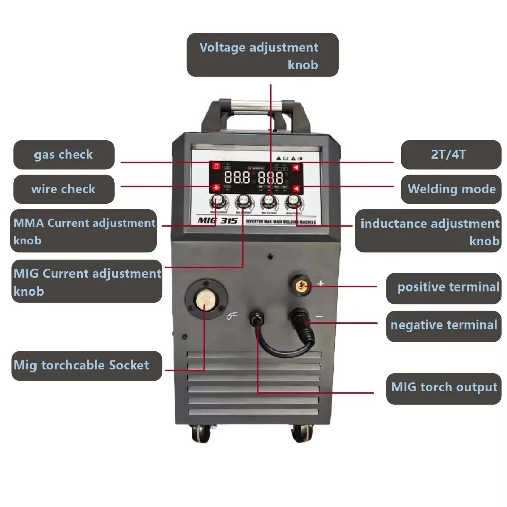 High output 275 amperes strong small three-in-one multi-function gas welding/electric welding/manual welding machine 0.8-1