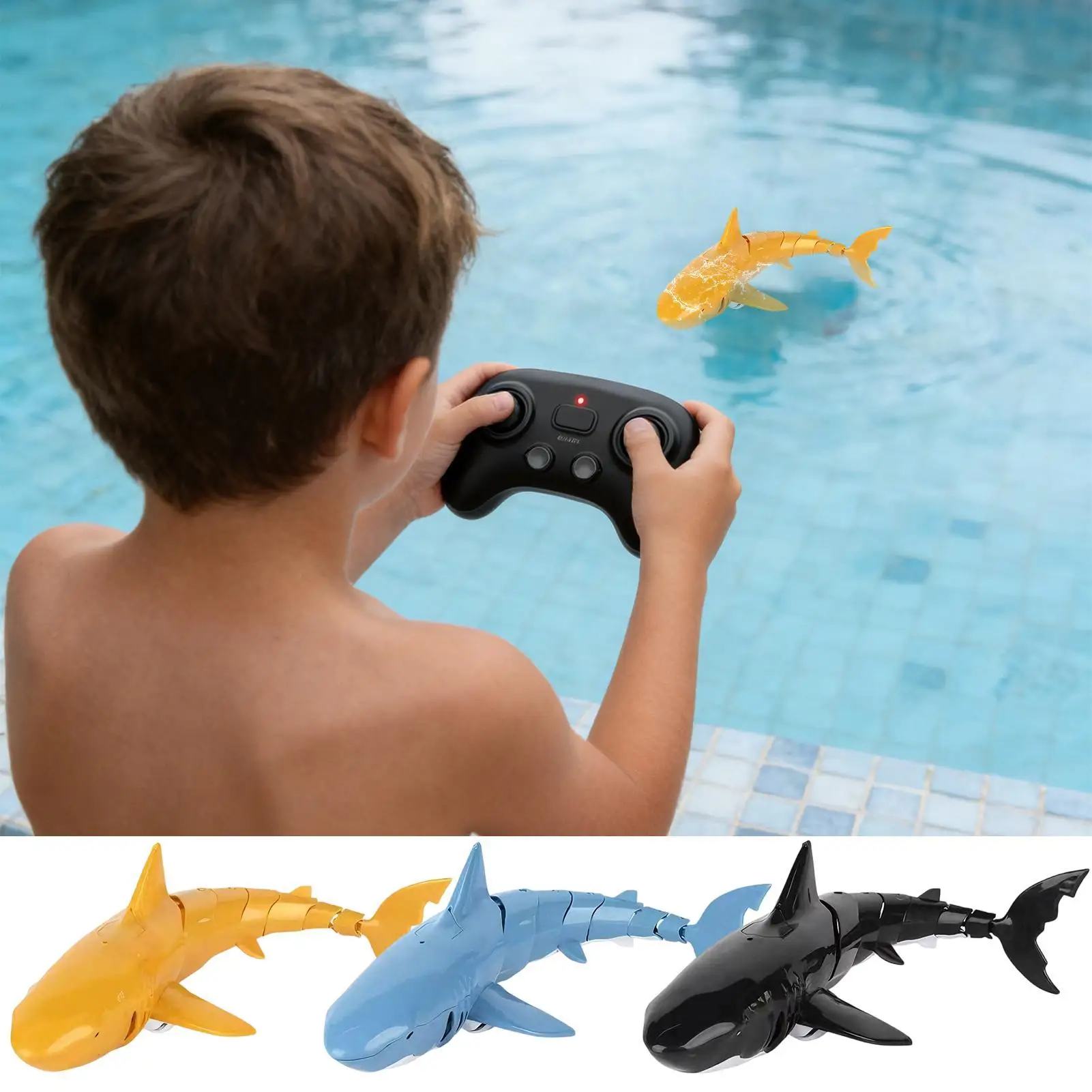 2.4G Simulation Remote Control Shark Toy Highly Realistic Diving Shark Radio Remote Control Toy Waterproof Collection Kid Toy
