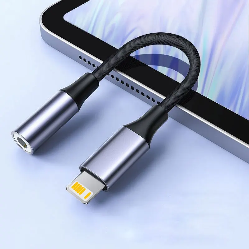 Lightning To 3.5 mm Jack AUX Cable 3 5 MM Adapter For iPhone 11 12 13 14 Pro Headphone Connector Audio Connect by Bluetooth