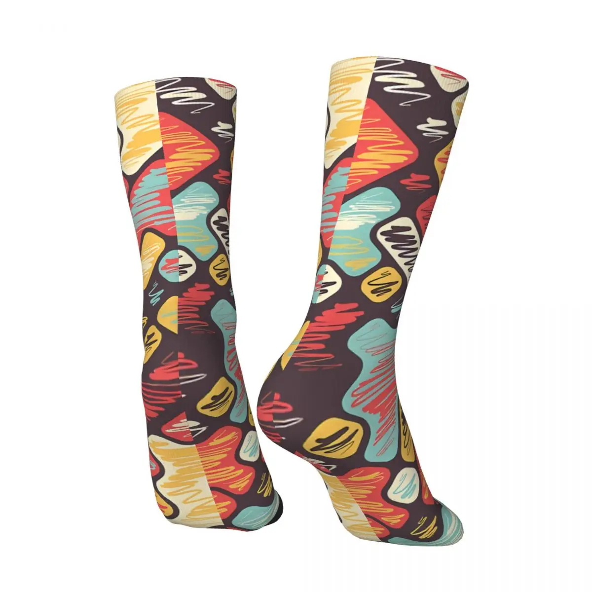 Mosaic Jigsaw Puzzle Graffiti Pattern Crazy Men's Socks Unisex Jigsaw Puzzle Street Style Pattern Printed Novelty Crew Sock