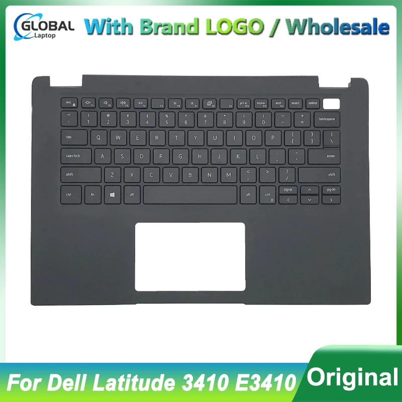 

New US keyboard For Dell Latitude 3410 E3410 Laptop Palmrest Top Case Upper Cover Backlight Keyboard Replacement 00MC2P 6THXK