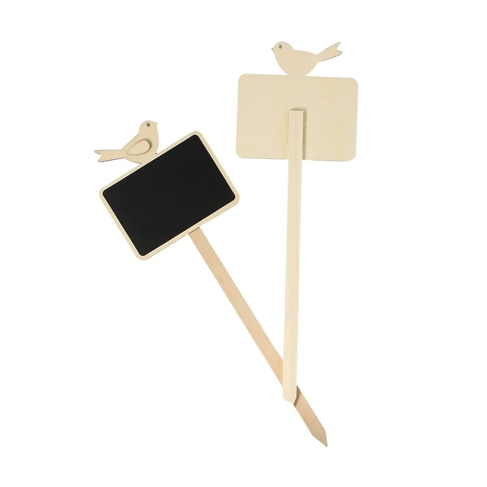 Small Blackboards Wooden Blackboard Wood Chalkboard Price Tag Merchandise Name Display Plate Sign Board Plug-in Price Label Sign