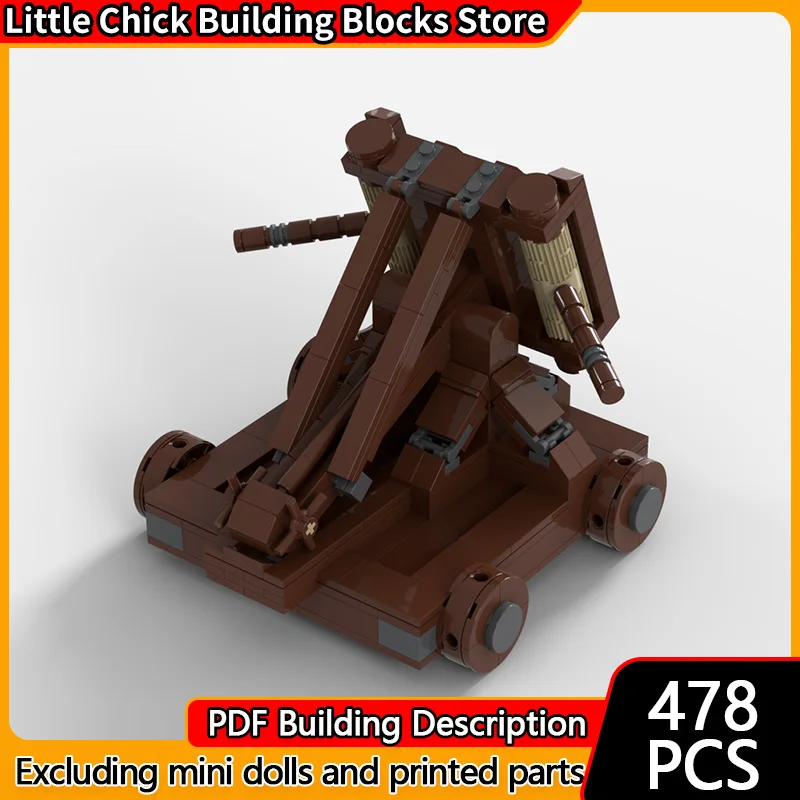 

Medieval Castle Model MOC Building Bricks Heavy-Duty Trebuchet Modular Technology Children Holiday Gifts Assemble Toys Suit