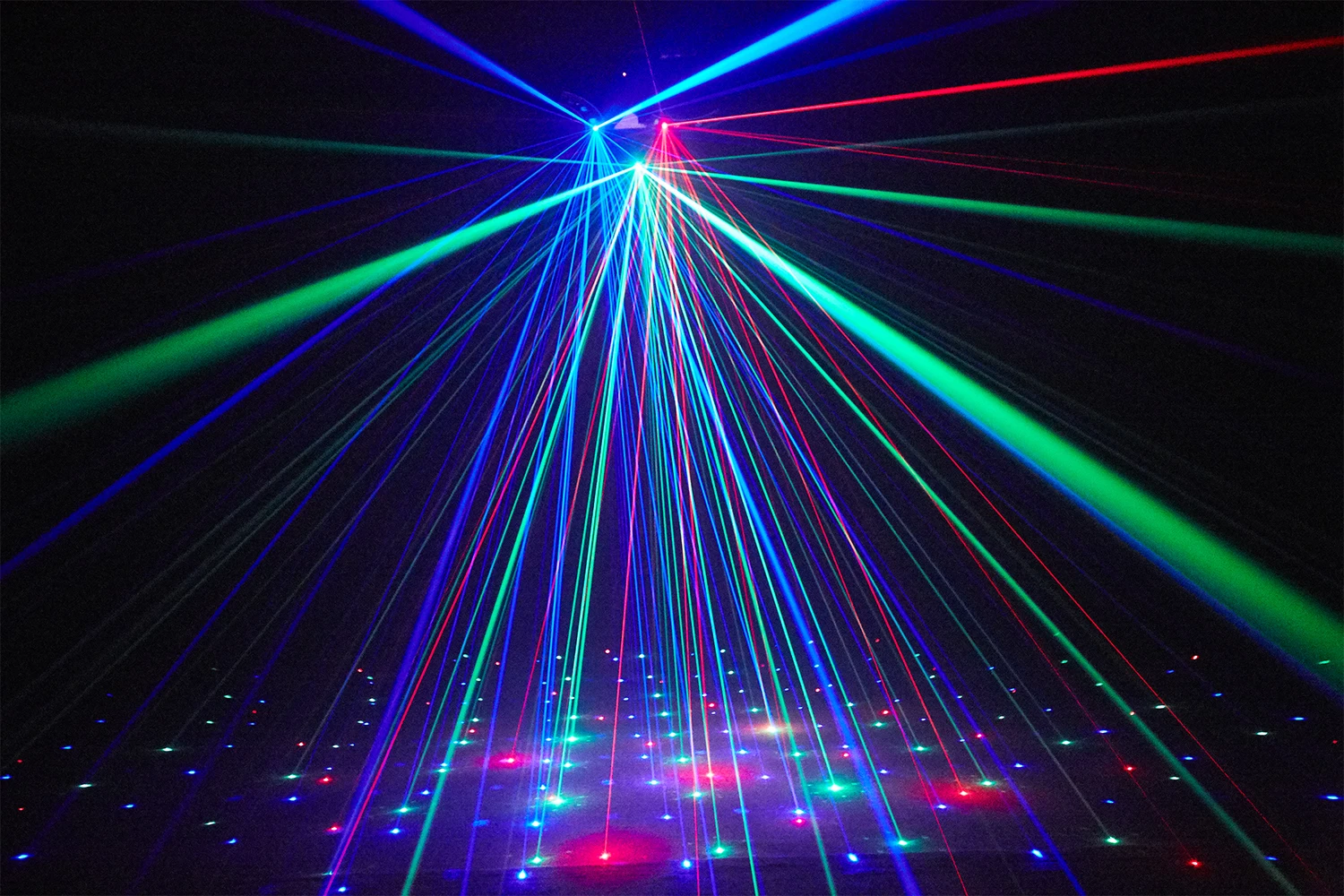 120W Three Wing Phantom LED Laser Strobe Light RGB Laser White Golden Strobe Colorful Soft Strip DMX512 Stage Party Lamp