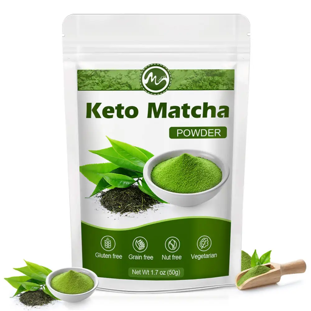 Keto Matcha Tea Energy Booster Stress Relief Focus Enhancer Detox Antioxidant Fat Blocker Health Supplement for Weight Managemen