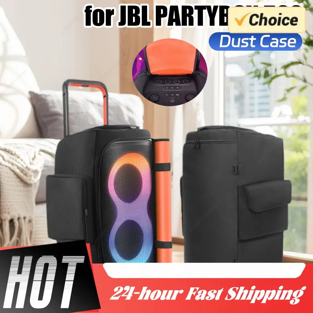 

For JBL PARTYBOX 520 Party Speaker Carry Storage Bag w/ Mic Pocket Double-Sided Speaker Travel Storage Bag Wear Resist Dust Case
