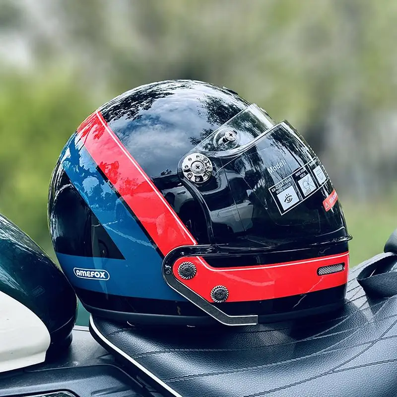 

New Retro Motorcycle Helmet Detachable Full Face Off-road Helmet Men Cascos Para Moto Casco Moto for Harley Motorbike Helmet