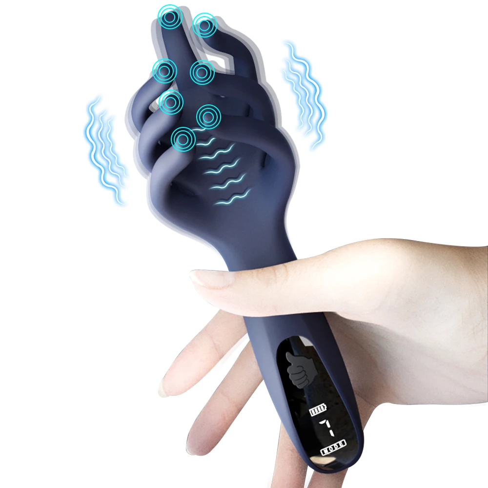Trainer Penis Vibrating Massage LCD Display Male Masturbator Lasting Delay Endurance Adult Sex Toy for Couples Women Pleasure