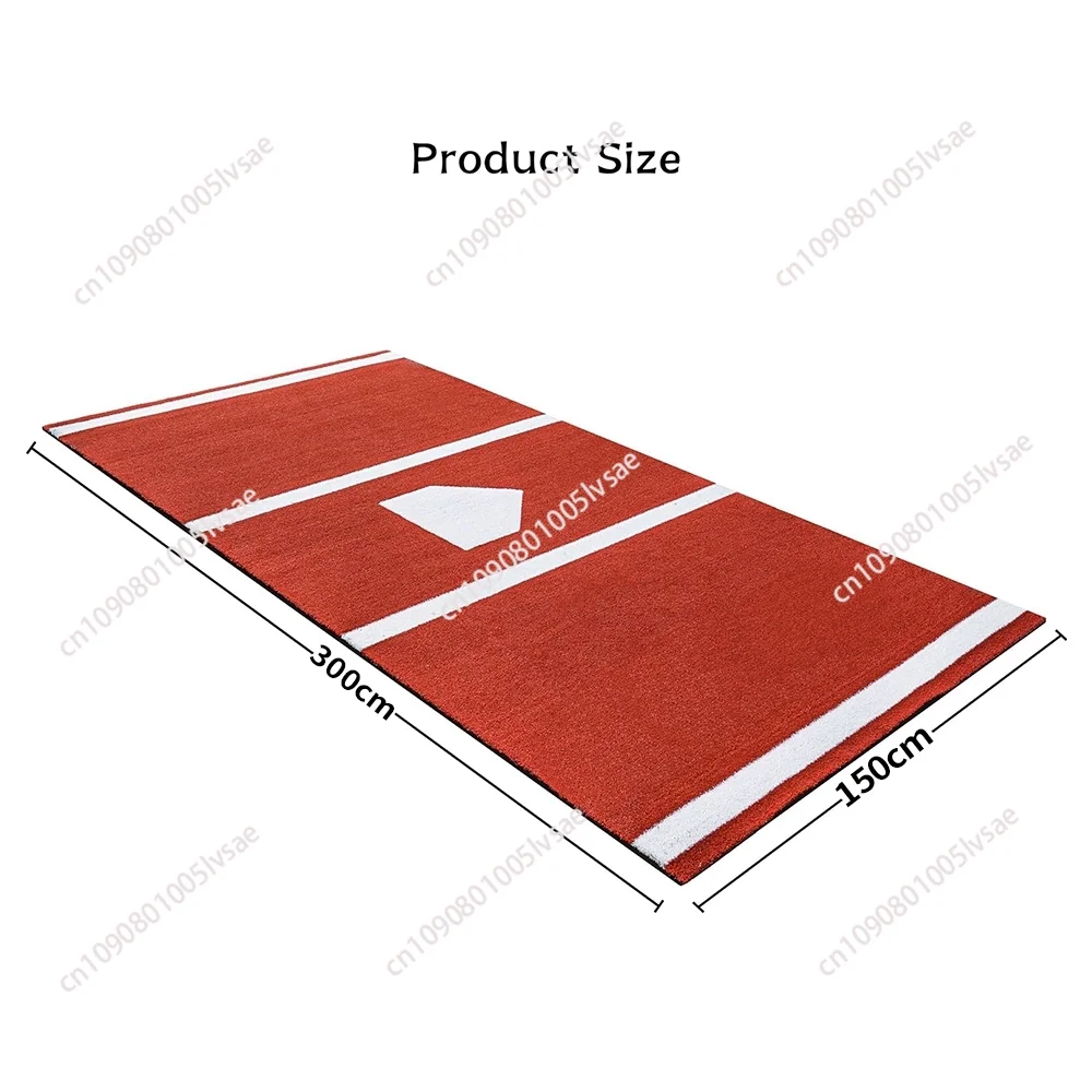 

Softball Hitting Mat PP Turf Batters Box Mat with White Home Plate Batting Cage Mat for Turf Fields Yard Office Garden Indoor