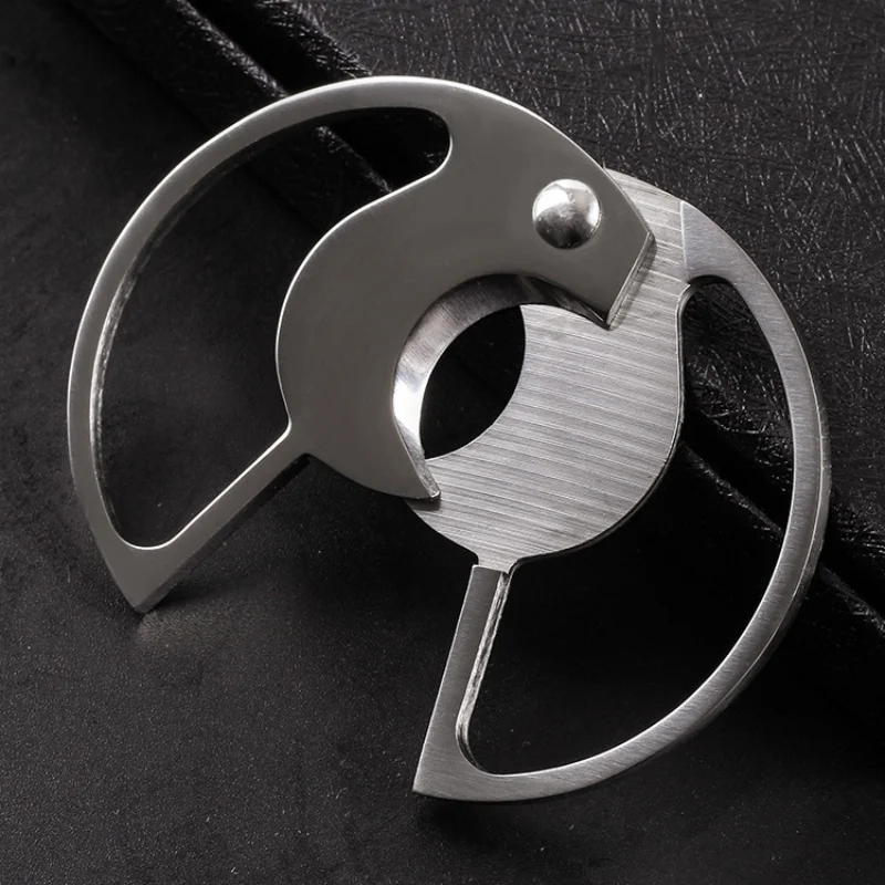 Dual Blade Cigar Cutter Round Cigar Clipper Portable Stainless Steel Cuban Cigar Cutting Tool Smoking Accessories