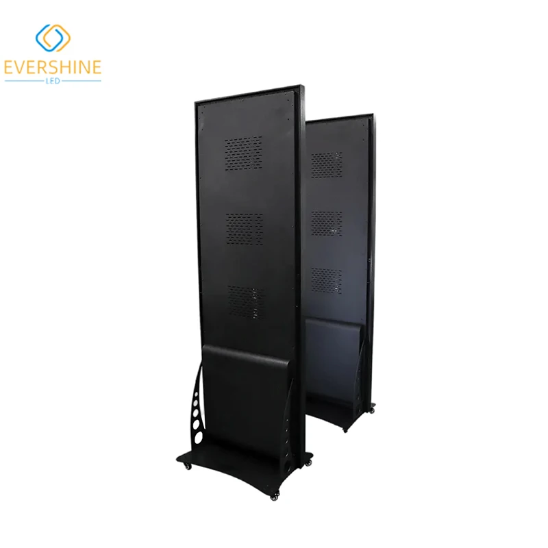 Indoor Movable Mirror Screen P2.5 1920x640mm Vertical RGB Full-color High-definition Advertising LED Poster Video Display Screen