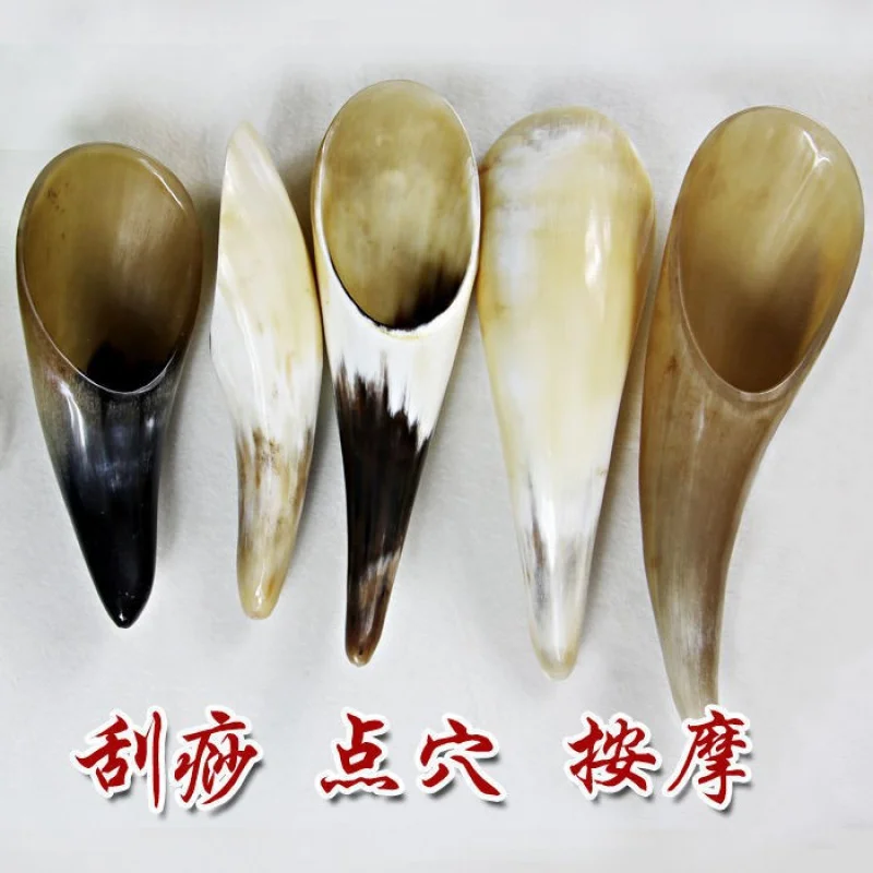 Natural Horn Scraping Massage Board Horn Scraping Horn Tube for Scrapping Therapy Small Size Medium Large Sole Massage Stick