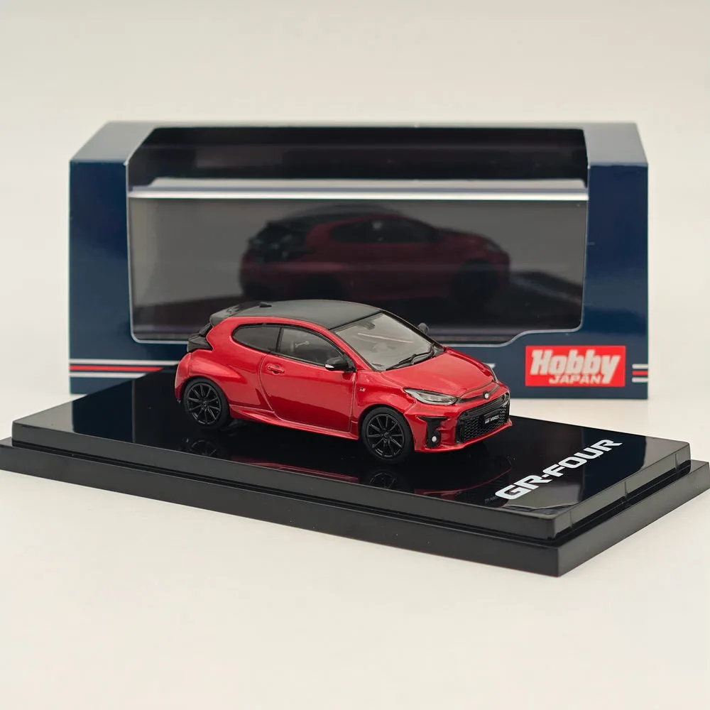 1/64 Hobby Japan GR-Four YARIS RZ Hochleistungs-Emotional Red HJ 642024 HR Diecast Models Car Collection Auto Toys Geschenk