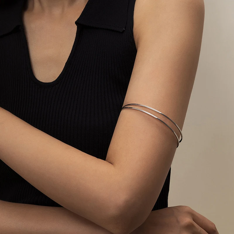 P1PC Women unk Armlet Adjustable Upper Arm Cuff Minimalist Bangle Armband Arm Bracelet Jewelry Gift