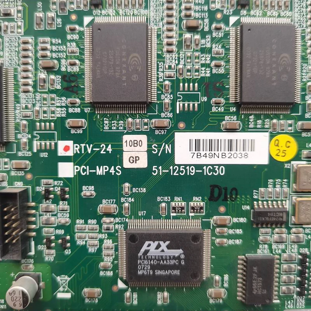 For ADLINK RTV-24 PCI-MP4S 51-12519-1C30 Four-channel Image Capture Card