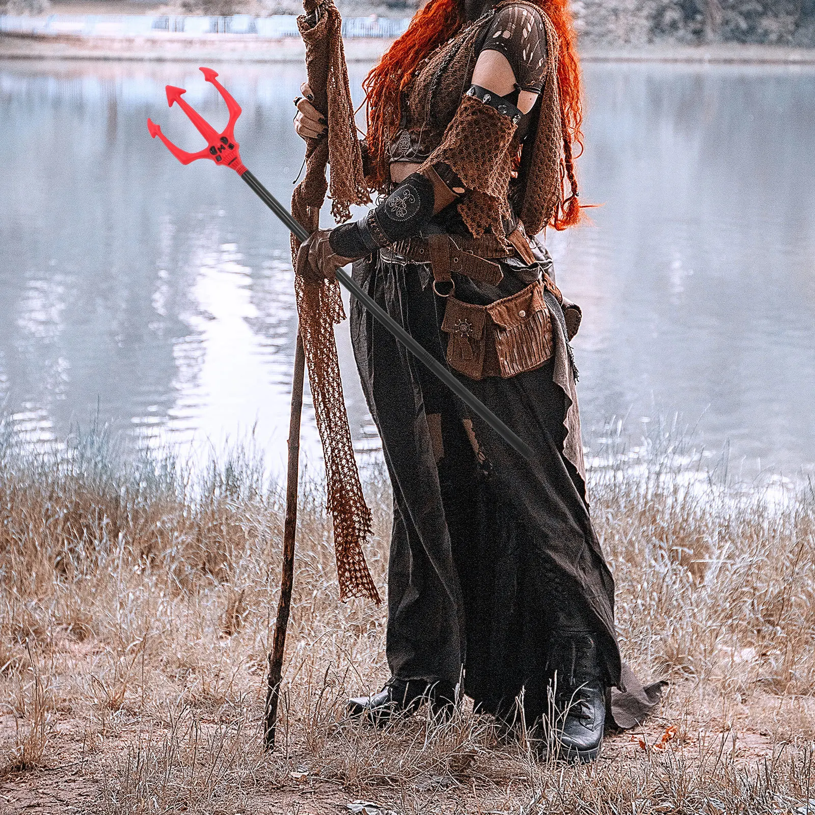 الشيطان شوكة الدعامة حفلة الهالوين مقبض قابل للفصل تأثيري الملعب شوكة ديكور هالوين الديكور شيطان زخرفة