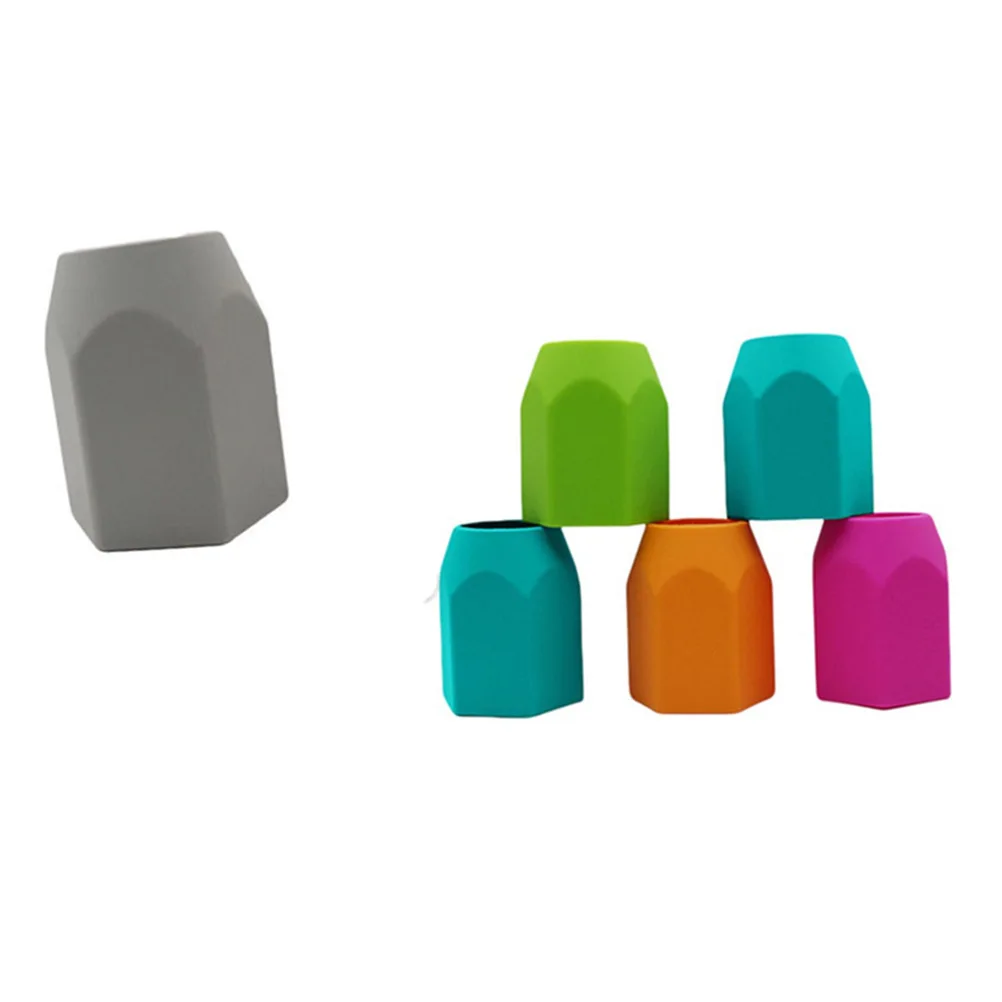 

Silicone Pen Holder Desk Organizer Round Pencil Container Lightweight Holds Cosmetics Chopsticks Stationery Storage