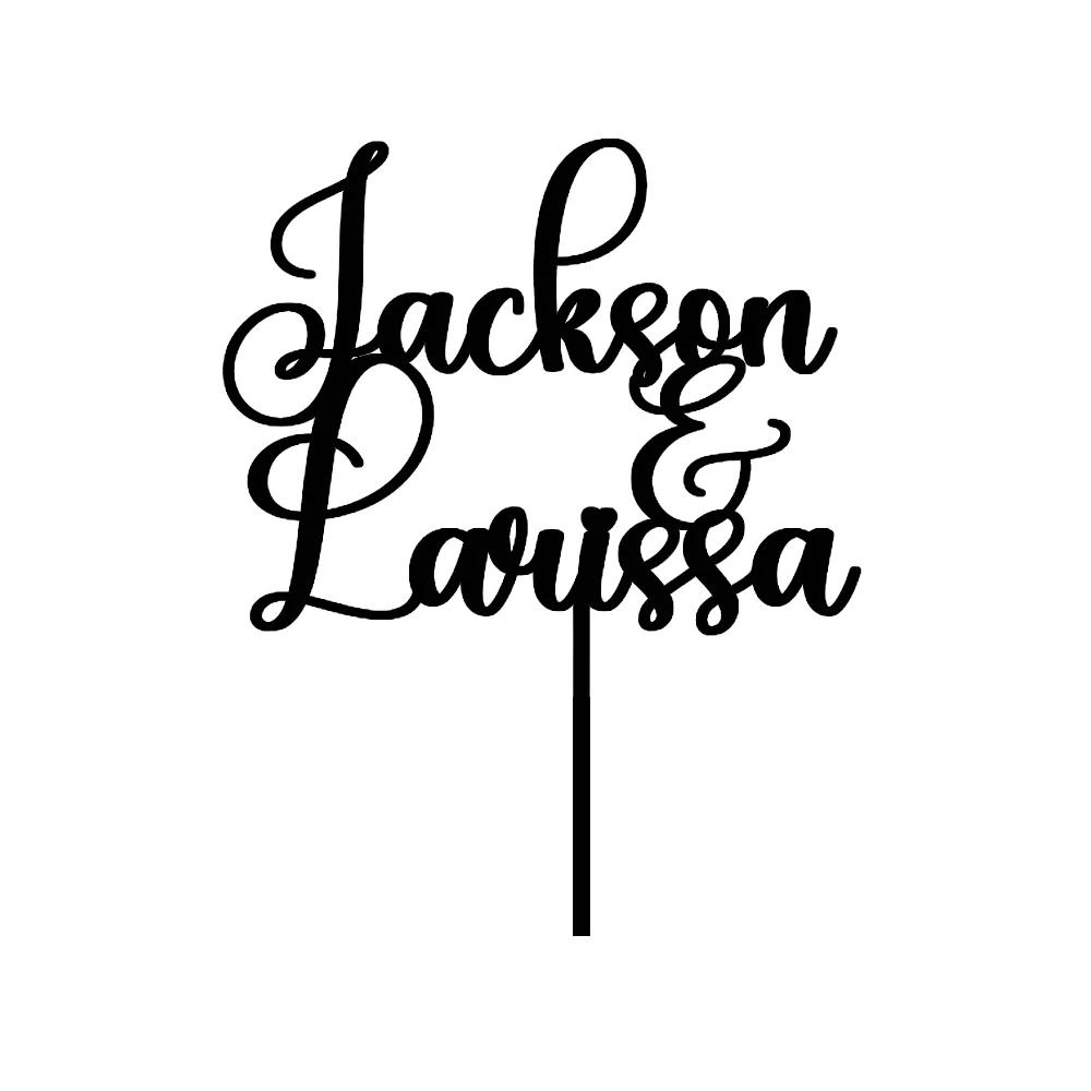 Décoration de gâteau personnalisée pour mariage, garniture de gâteau de mariage avec nom, garniture de gâteau avec nom personnalisé, garniture de gâteau d'anniversaire