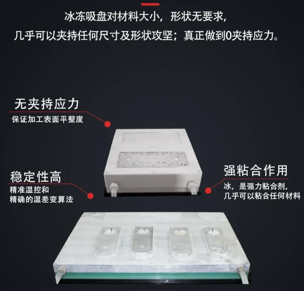 CNC freezing suction cup - zero freezing above zero, no temperature difference, no stress clamping freezing suction cup controll