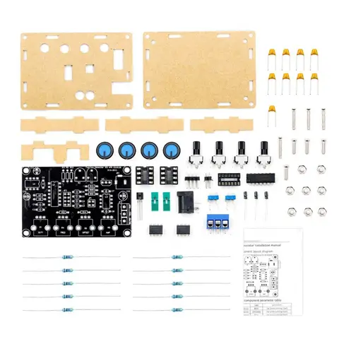 ICL8038 Low-Frequency Signal Generator DIY Kit 12V Xr2206 Shell 5Hz-400kHz Multi-Wave Welding Electronic Circuit Experiment Kit