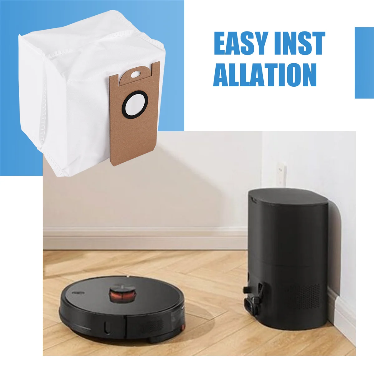 ABLS Pacote com 6 sacos de pó de reposição para aspirador robô autovaciante Amarey A90+