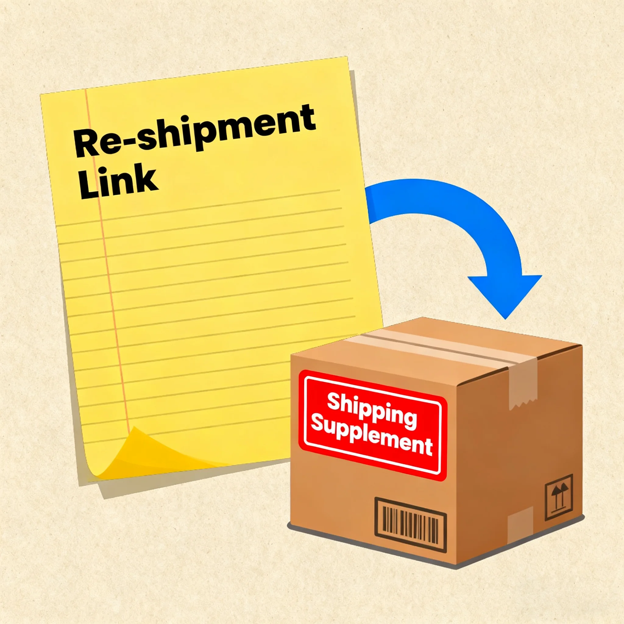 Additional shipping fee link