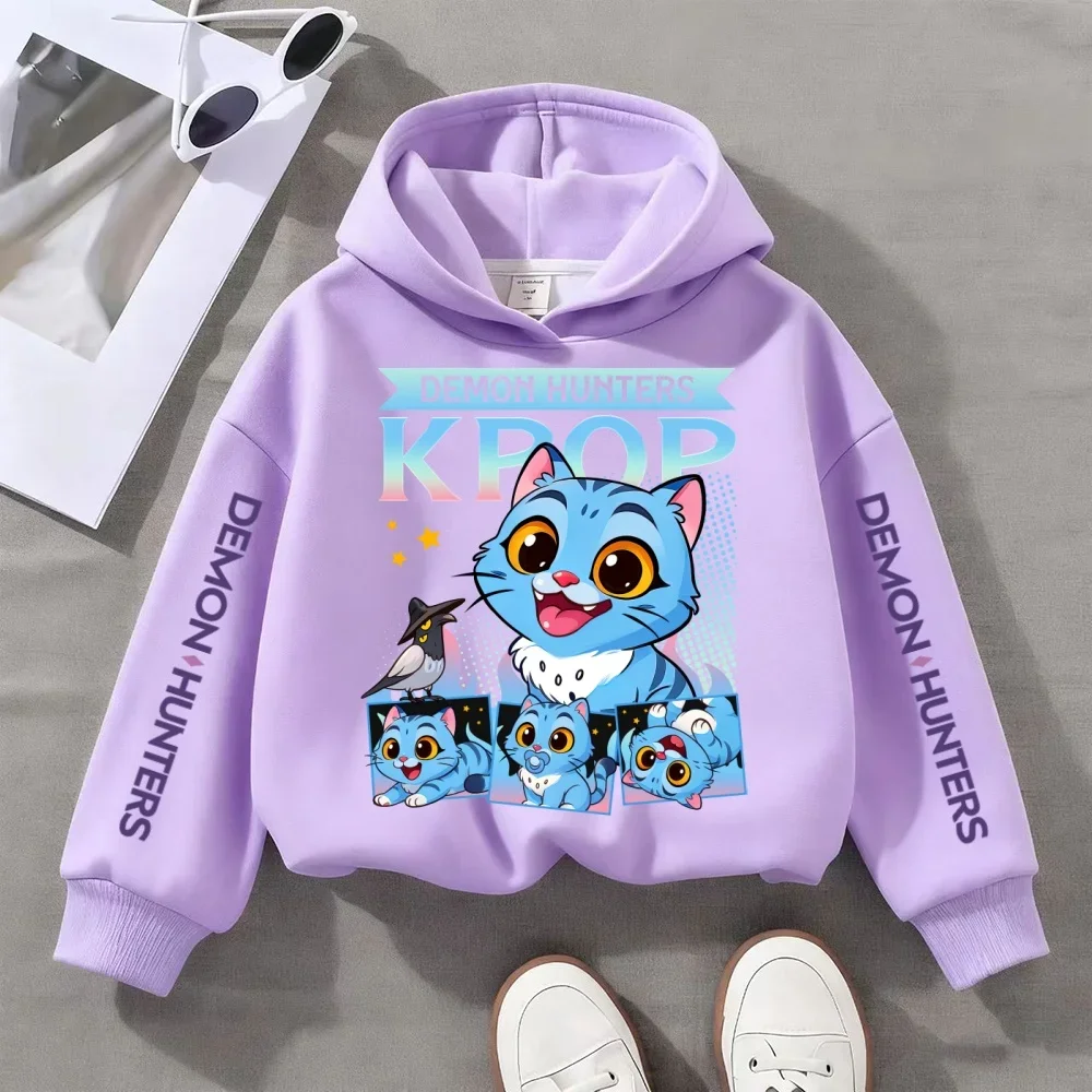 

Children's Clothes: Fashionable Cute KPop Demon Hunters Girls Boys Autumn and Winter Casual Sports Hoodies Winter Warm Sweaters
