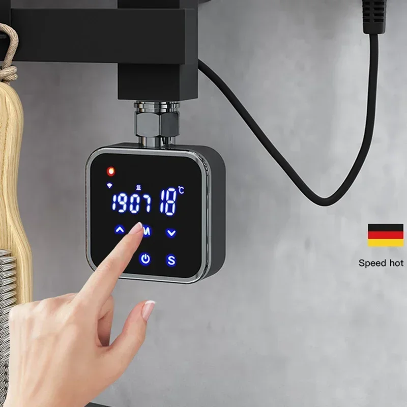 Elektrische Badhanddoek Verwarming Rek Droger Verwarmd Touchscreen, Wifi-Verbinding 220V