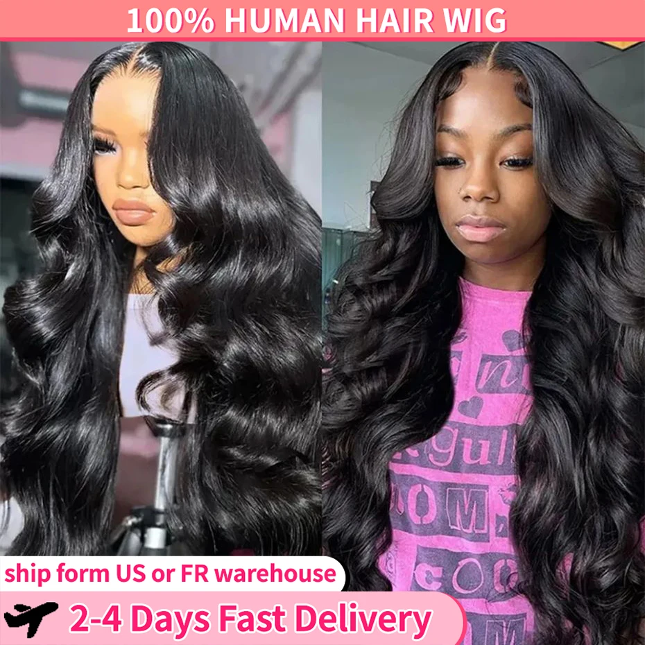 Glueless Wigs Ready to Go HD Body Wave 5x5 Lace Clousure Wig Human Hair Pre Plucked 6x4 Curly Brazilian Transparent Lace Wig