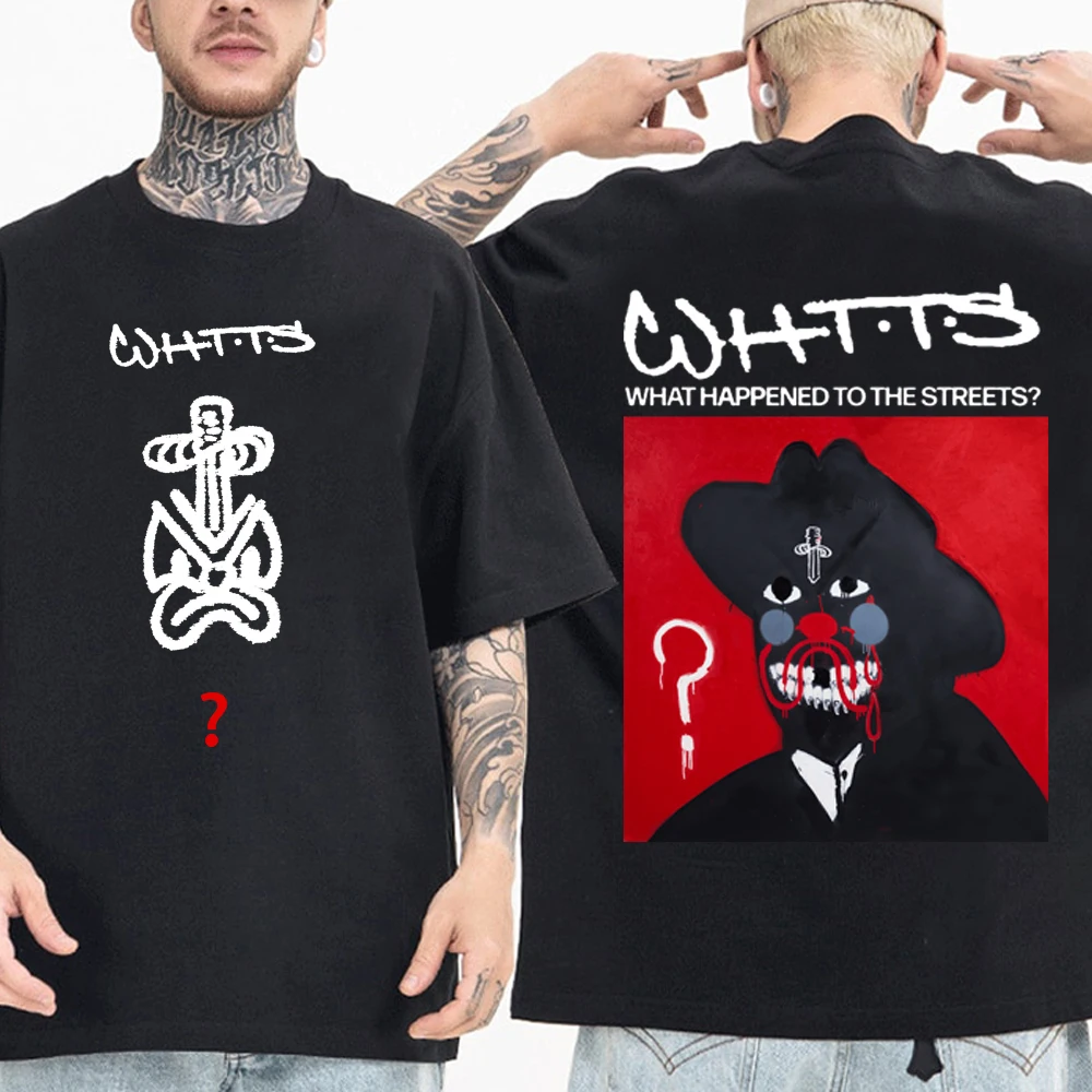 21 وحشية ما حدث إلى الشوارع تي شيرت رجل امرأة Harajuku قصيرة الأكمام س الرقبة قميص غير رسمي هدية