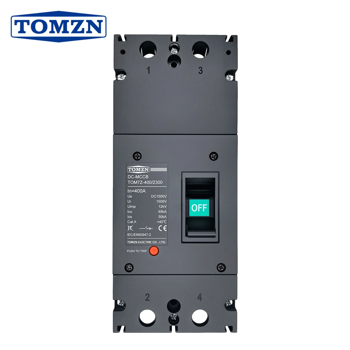 2P DC MCCB 1500V 300A 400A High-Current Molded Case Circuit Breaker Overload Protection Switch Protect for Solar Photovoltaic PV