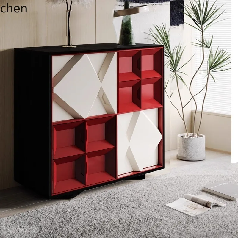 

PYH Modern Simple Art Tea Cabinet Entryway Storage Modern Sideboard TV Cabinet