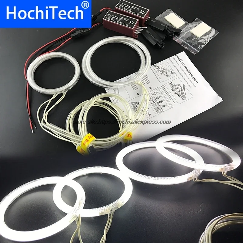 لسيارة شيفروليه سونيك T300 2011 - 2015 الترا برايت المصباح الإضاءة CCFL عيون الملاك عدة HochiTech مجموعة عيون الملاك الممتازة