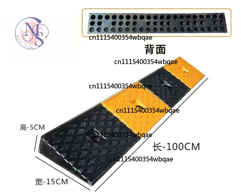 Plastic Curb Ramp Slope Pad, Car Threshold Ramp, Triangle Kerb Ramp, Speed Bump