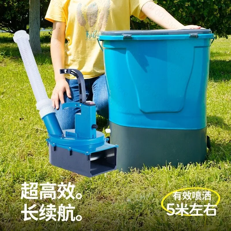 Lithium Battery Electric Fertilizer Spreader Backpack Road Salt Spreader Garden Seeder for Home Farm