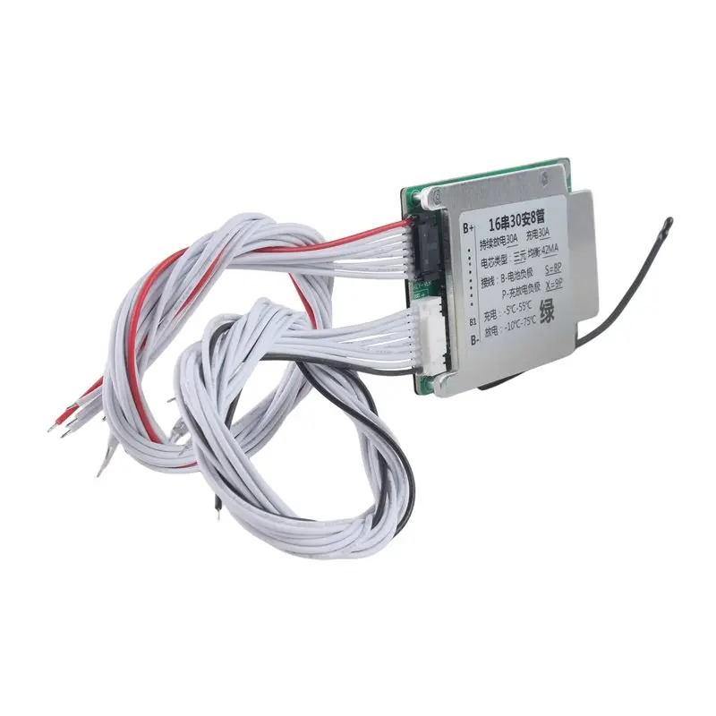 AU61-For Escooter Compatible Balancer Version BMS 16S 30A 20A 60V 52V Battery Charge Board Equalizer NTC Temperature Protection